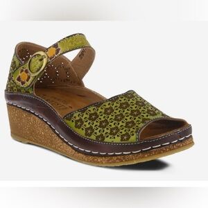 SPRING STEP L’Artiste Delphia Lime Green Sandal Shoe